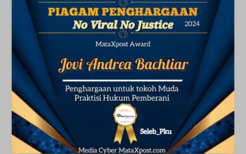 Anugerah Mataxpost Award 2024 ” No Viral No Justice” Kategori Tokoh Muda Praktisi Hukum Pemberani