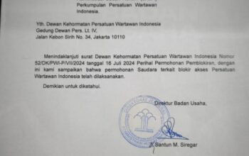 Surat AHU PWI di Blokir ,Hendri Ch Sudah Tidak Punya Kedudukan Hukum