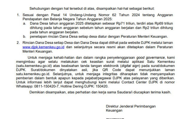 Aktivis Riau Desak Dana Desa 2025 Dikelola Pemerintah Pusat