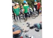 Dua Sepeda Motor Beradu Kambing, Karyawan PT. CMMS dan Anaknya Mengalami Luka Serius