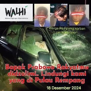 Warga Rempang Diserang Sekelompok Orang Tak Dikenal (OTK), Situasi Mencekam