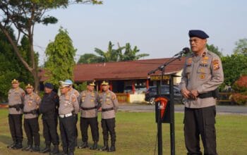 Brigjen Pol K Rahmadi pimpin apel perpisahan di Mako Brimob Polda Riau
