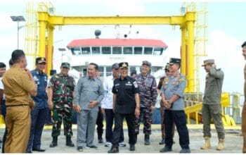 Bupati Kepulauan Meranti H.Asmar Lepas Pelayaran Perdana Roro Insit-Mengkapan Buton