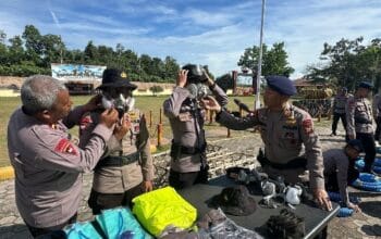 Batalyon B Pelopor Gelar Apel Pasukan dan Perlengkapan Karhutla