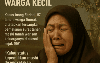 Kasus Inong Fitriani di Tengah Maraknya Mafia Tanah: Menanti Kehadiran Negara dan LBH Dumai