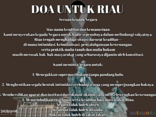 Riau Darurat Keadilan: Rakyat Tagih Janji Presiden, Bersihkan Aparat dari Mafia Tanah dan Mafia Hukum
