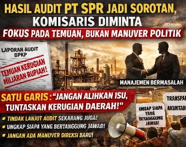 Hasil Audit PT SPR Jadi Sorotan, Komisaris Diminta Fokus pada Temuan, Bukan Manuver Politik