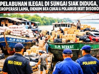 Pelabuhan Diduga Ilegal di Sungai Siak Jadi Sorotan, Muncul Dugaan Perlindungan Oknum Bea Cukai dan Polairud
