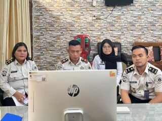 Rutan Siak Ikuti Sosialisasi Rangkaian Kegiatan Hari Bakti Pemasyarakatan ke-62