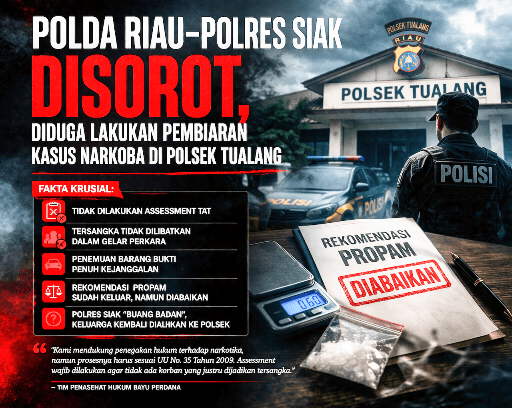 Pembiaran atau Tak Berdaya ? Polda Riau dan Polres Siak Disorot Atas Kasus Narkoba di Polsek Tualang (Bagian 9)