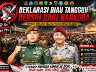 Pangdam XIX Tuanku Tambusai & Kapolda Riau Kompak Perangi Narkoba
