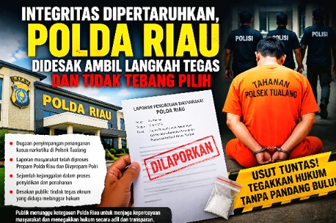 Skandal Polsek Tualang: Integritas Dipertaruhkan, Polda Riau Didesak Ambil Langkah Tegas dan Tidak Tebang Pilih (Bag 15)