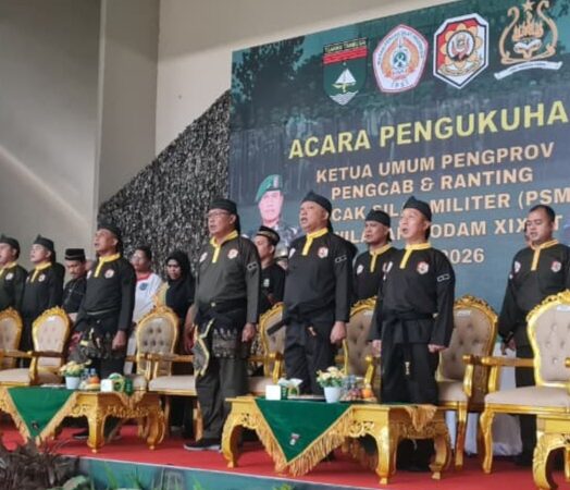 Pengukuhan PSM Kodam XIX/TT Menggelora, Kasdam Serahkan Bendera untuk Riau dan Kepri