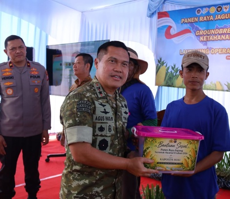 Pangdam XIX/Tuanku Tambusai Hadiri Panen Raya Jagung Serentak di Pekanbaru