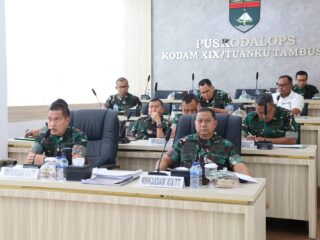 Kodam XIX Tuanku Tambusai Perkuat Kesiapsiagaan Karhutla, Pangdam Pimpin Langsung TFG Virtual