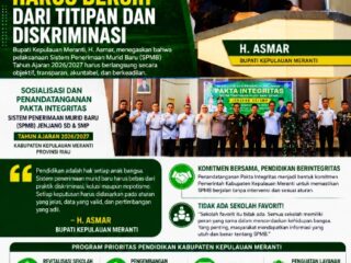Bupati Asmar Tegaskan SPMB 2026/2027 Harus Bersih dari Titipan dan Diskriminasi