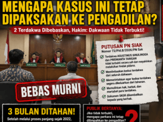 Vonis Bebas di PN Siak, Mengapa Kasus SKGR Ini Tetap Dibawa ke Pengadilan?