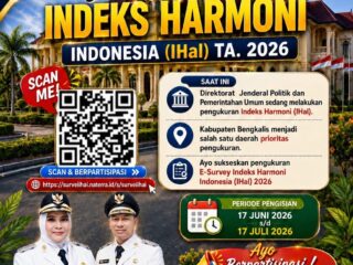 Bupati Kasmarni Dorong Masyarakat Bengkalis Ikuti Survei Indeks Harmoni Indonesia 2026