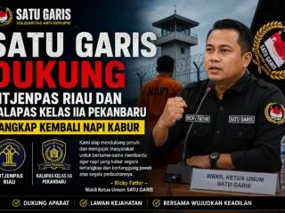 SATU GARIS Dukung Ditjenpas Riau dan Kalapas Kelas IIA Pekanbaru Tangkap Kembali Napi Kabur