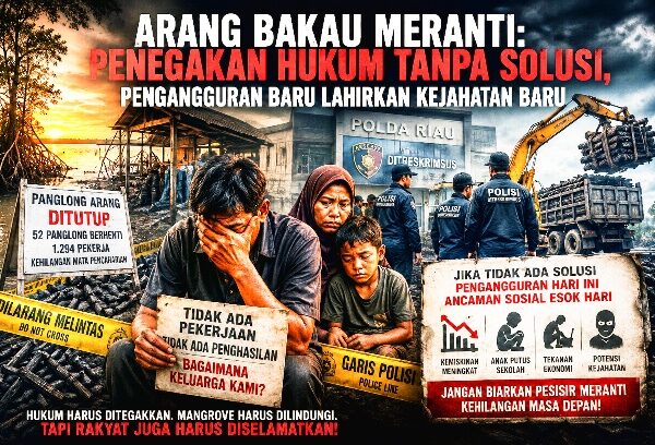 Arang Bakau Meranti: Penegakan Hukum Tanpa Solusi, Pengangguran Baru Lahirkan Kejahatan Baru