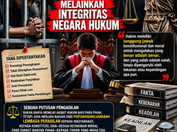 Jelang Putusan Perkara Bayu: Yang Sedang Diuji Bukan Hanya Terdakwa, Melainkan Integritas Negara Hukum