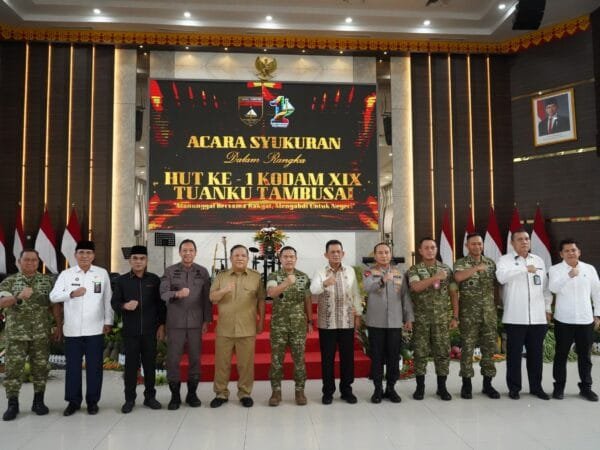 Kodam XIX Tuanku Tambusai Tandai Satu Tahun Pengabdian Bersama Rakyat