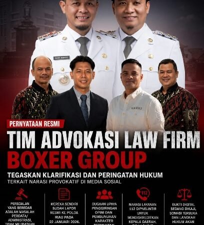 Law Firm Boxer : Pernyataan Mirwansyah Berpotensi Menyesatkan dan Menggiring Opini Publik