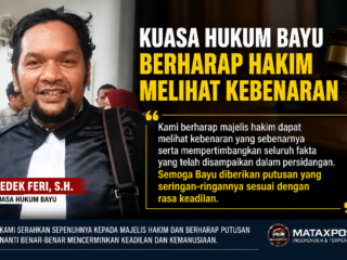 Dedek Feri: Semoga Hakim Melihat Kebenaran dan Memberikan Keadilan
