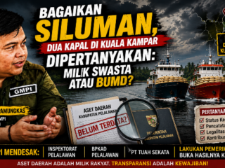 Bagaikan Siluman, Dua Kapal di Kuala Kampar Dipertanyakan: Milik Swasta atau BUMD?