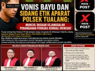 Vonis Bayu di Tengah Sidang Etik Aparat Polsek Tualang, Penanganan Perkara Kembali Jadi Sorotan