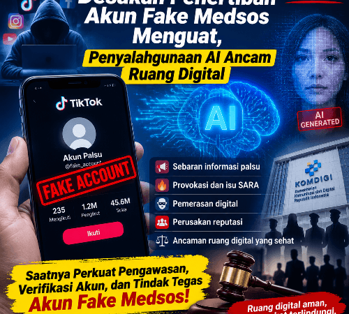 Desakan Penertiban Akun Fake Medsos Menguat, Penyalahgunaan AI Ancam Ruang Digital