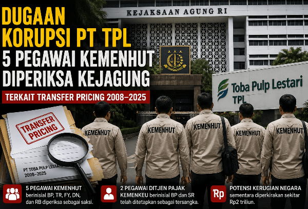 5 Pegawai Kemenhut Diperiksa Kejagung, Dugaan Korupsi PT TPL Semakin Panas
