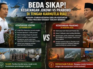 Dinilai Beda Sikap! Kedatangan Jokowi vs Prabowo di Tengah Karhutla Riau, Plt Gubernur, Kapolda Riau dan Pangdam Disorot Publik
