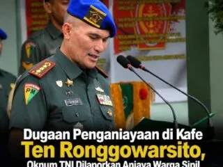 Dugaan Penganiayaan di Kafe Ten Ronggowarsito, Oknum TNI Dilaporkan Aniaya Warga Sipil