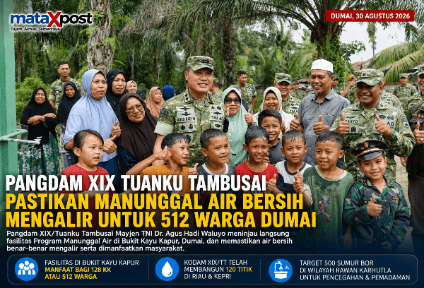 Pangdam XIX Tuanku Tambusai Pastikan Manunggal Air Bersih Mengalir untuk 512 Warga Dumai