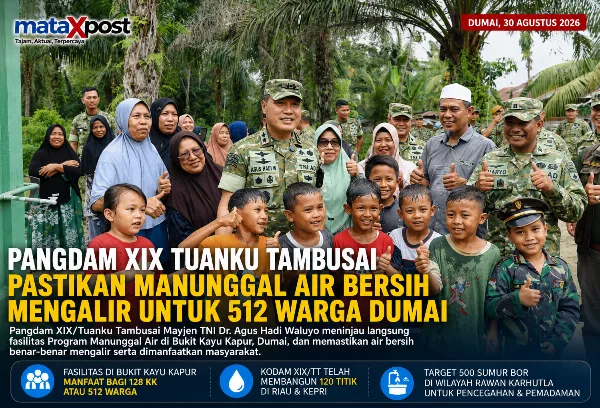 Pangdam XIX Tuanku Tambusai Pastikan Manunggal Air Bersih Mengalir untuk 512 Warga Dumai