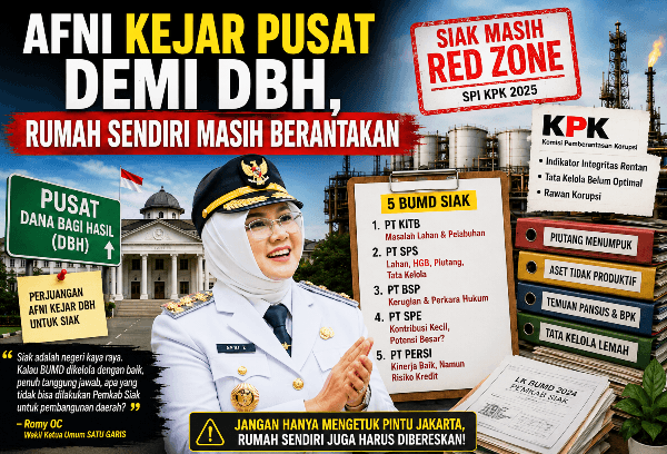 Afni Kejar Pusat demi DBH, Rumah Sendiri Masih Berantakan