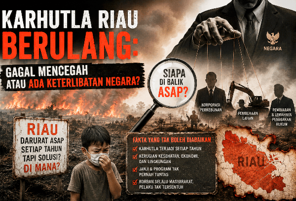Karhutla Riau Berulang: Gagal Mencegah atau Ada Keterlibatan Negara?