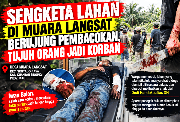 Sengketa Lahan di Muara Langsat Berujung Pembacokan, Tujuh Orang Jadi Korban