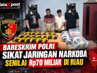Bareskrim Polri Sikat Jaringan Narkoba Senilai Rp70 Miliar di Riau