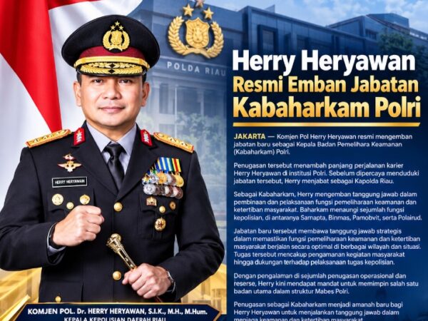 Herry Heryawan Resmi Emban Jabatan Kabaharkam Polri