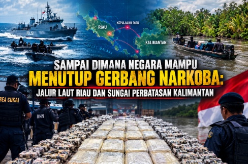 Gerbang Narkoba: Menguji Keseriusan Negara di Laut Riau, Kepri dan Perbatasan Kalimantan