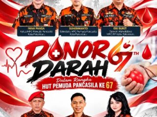 Sambut HUT ke-67, Pemuda Pancasila MPC Pekanbaru Gelar Bakti Sosial dan Donor Darah